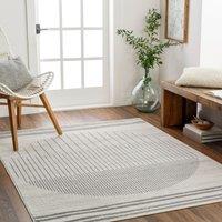 Livabliss Floransa-Geometric Grey Ivory Brown Modern Living Dining Bedroom Rug | Size: 120 cm x 170 cm