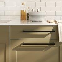 Berkfield Home Cabinet Handles 5 pcs Black 320 mm Stainless Steel