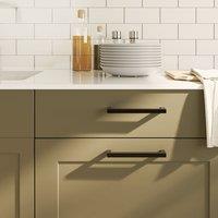 Berkfield Home Cabinet Handles 10 pcs Black 128 mm Stainless Steel