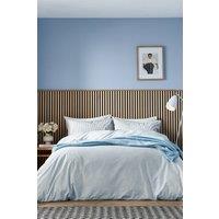 Helena Springfield 'Twill Stripe' Duvet Cover Set in Blue | Size: Double