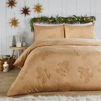 Duvet Day Gingerbread Tufted Soft Touch Duvet Cover Set in Tan | Size: Super King