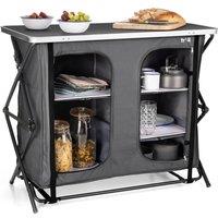 Trail Outdoor Leisure Trail Folding Double Camping Cupboard 6-Shelf with Carry Bag in Grey