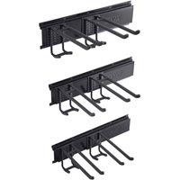 VEVOR Heavy Duty Wall Mount Tool Organizer with 6 Adjustable Hooks in Black