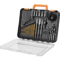 VEVOR Versatile Drill Bit Set 100 Pieces in Organised Carrying Case in Silver
