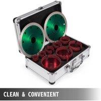 VEVOR Premium Diamond Hole Saw Set 8 Pcs M14 Core Bits