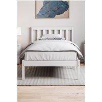 Home Discount Vida Designs Milan Single Double King Size Wooden Bed Low Foot Bedroom Furniture in White