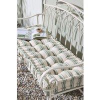 Dibor Green Cotton Stripe Indoor Outdoor Bench Cushion L105 x W42cm | Size: Large