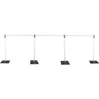 Neel Blue 3m x 9m Pipe & Drape, Heavy Duty Photography Backdrop Stand in Silver