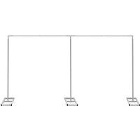 Neel Blue 3x6 Metres Arch Stand with Base, Backdrop Frame Stand in Silver