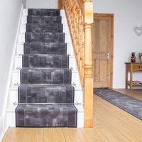 runrug Stair Runner Carpet - Durable, Non-Slip, 5.4mm - 'Tribe' in Dark Grey | Size: 80 cm x 720 cm