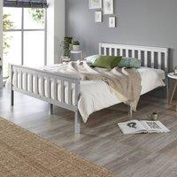 Aspire Atlantic Bed Frame with Bonnell Mattress, Grey Colour | Size: Double