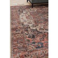 Kukoon Terracotta Distressed Washable & Liquid Repellent Living Room Area Rug | Size: 80 cm x 150 cm