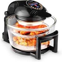 Emperial Digital Halogen Oven Air Fryer Convection Cooker 12-17L Hinged Lid & Accessories in Black