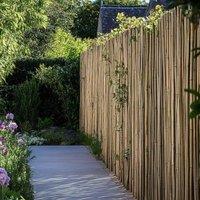 Woven Wood 1.9m(L) x 1.5m(H) Natural Premium Thick Bamboo Cane Fencing Screening Rolls