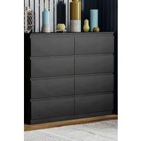 Home Discount Vida Designs Denver 8 Drawer Storage Chest Bedroom Organizer in Black