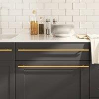 Berkfield Home Cabinet Handles 10 pcs Gold 480 mm Stainless Steel