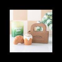 KDMD Ceramic Pastry Shaped Salt & Pepper Shakers in Tan