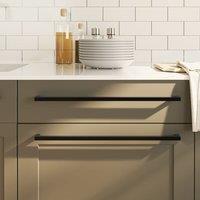 Berkfield Home Cabinet Handles 10 pcs Black 480 mm Stainless Steel