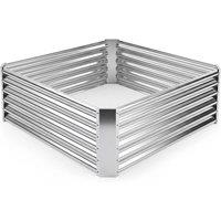 SPETLEK Raised Backyard Bed Rectangular Outdoor Planter Box in Silver | Size: 100g