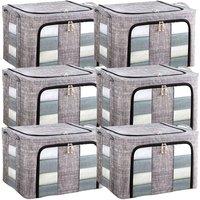 SPETLEK 6x 66L Large Folding Storage Box in Grey