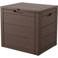 SPETLEK Large Outdoor Garden Storage Box Plastic in Brown | Size: 0.6m2