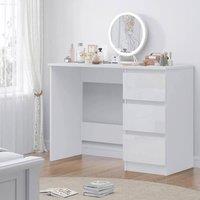 SPETLEK 3 Drawer Dressing Table Modern Bedroom Furniture in White | Size: 0.6m2
