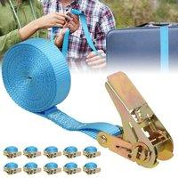 Nordara 10x25mm 6M 800KG Ratchet Straps in Blue
