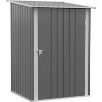 NESTLUNE 3.3ft x 3.4ft Outdoor Storage Shed Steel Garden Shed in Grey | Size: 100 cm x 15 cm