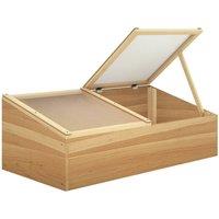 NESTLUNE Cold Frame Greenhouse Garden Polycarbonate Grow House in Natural | Size: 100 cm x 15 cm