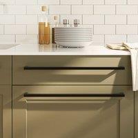 Berkfield Home Cabinet Handles 5 pcs Black 480 mm Stainless Steel