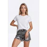 BCouture Women's Distressed Denim Shorts in Grey | Size: 12