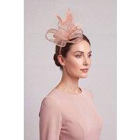 Vellin Women's Feather Loop Sinamay Fascinator Headband in Pink