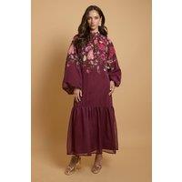 Oasis Women's Trapeze Boho Maxi Dress in Floral | Size: 12