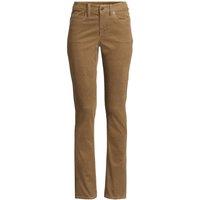 Lands' End Women's Straight Leg Stretch Cord Jeans, Mid Rise in Brown | Size: 14L