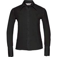 Russell Women's Long Sleeve Ultimate Non-Iron Shirt in Black | Size: Medium