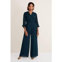 Phase Eight Women's Hattie Wrap Wide Leg Jumpsuit in Dark Navy | Size: 18