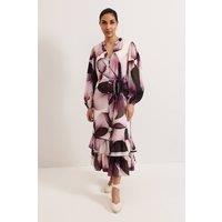 Phase Eight Women's Petite Clarra Floral Dress in Mauve | Size: 12