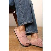 Where's That From Women's Honeybee Low Back Slip on Mule in Pink | Size: 4