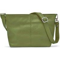 Woodland Leathers Women's Genuine Italian Leather Handbag Shoulder Bag in Olive