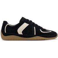 Clarks Women's Meridor Lo Black Combination Suede Trainers, Lace Up | Size: 5-Standard Fit
