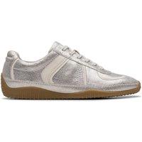 Clarks Women's Meridor Lo Metallic Combination Trainers, Lace Up in Metallics | Size: 5-Standard Fit