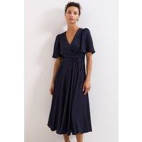 Phase Eight Women's Petite Abbie V-Neck Dress in Dark Navy | Size: 10
