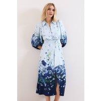 Phase Eight Women's Petite Noella Shirt Dress in Baby Blue | Size: 14
