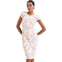 Phase Eight Women's Petite Ivanna Pink Embroidered Jumpsuit in Dusty Pink | Size: 18