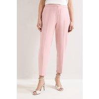 Phase Eight Women's Petite Fara Slim Tapered Trousers in Baby Pink | Size: 12