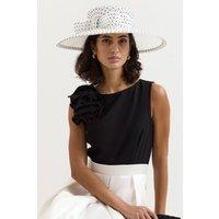 Phase Eight Women's Wide Brim Occasion Hat in White
