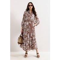 Phase Eight Women's Petite Coralie Dress in Brown | Size: 10