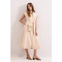Phase Eight Women's Petite Alira Belted Shirt Dress in Light Beige | Size: 20