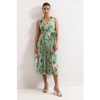 Phase Eight Women's Simara V-Neck Midi Dress in Mint | Size: 12
