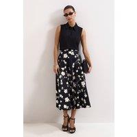 Phase Eight Women's Mavis Floral Skirt in Black | Size: 10